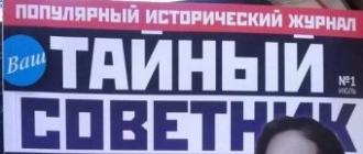 Вышел первый номер исторического журнала «Ваш тайный советник Ваш тайный советник журнал читать онлайн архив